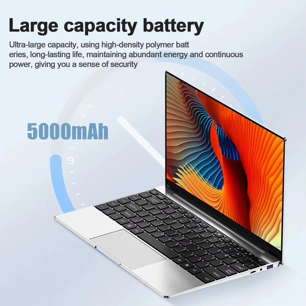 2026 Intel Core I9 10980HK Portable Laptop Computer 16GB DDR4 1TB 2TB SSD 14.1' Notebook Windows 11 4K Office Gaming PC