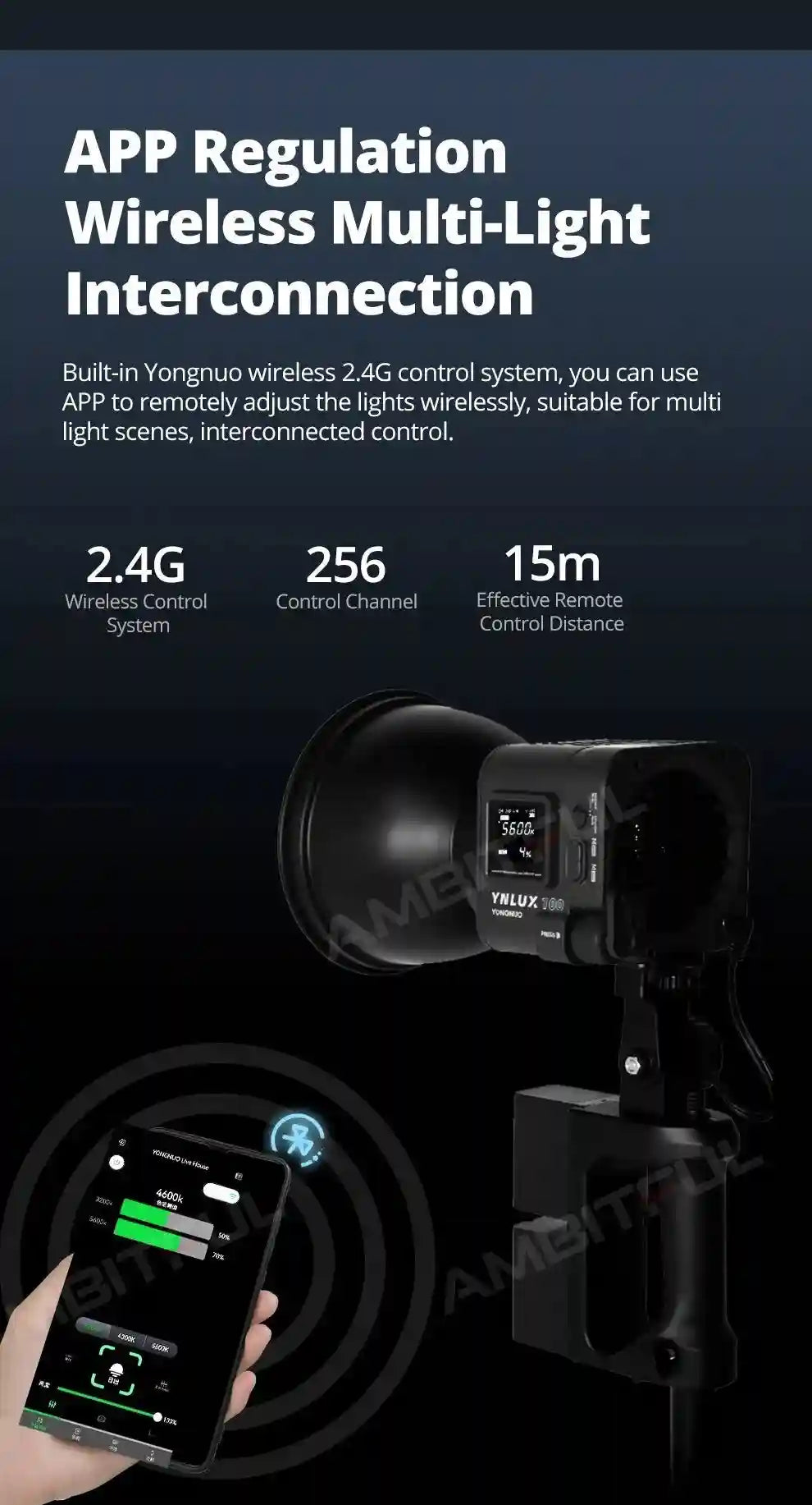 Bi-color LED Video Light: Portable Handheld Studio Lamp for Content Tidesmit