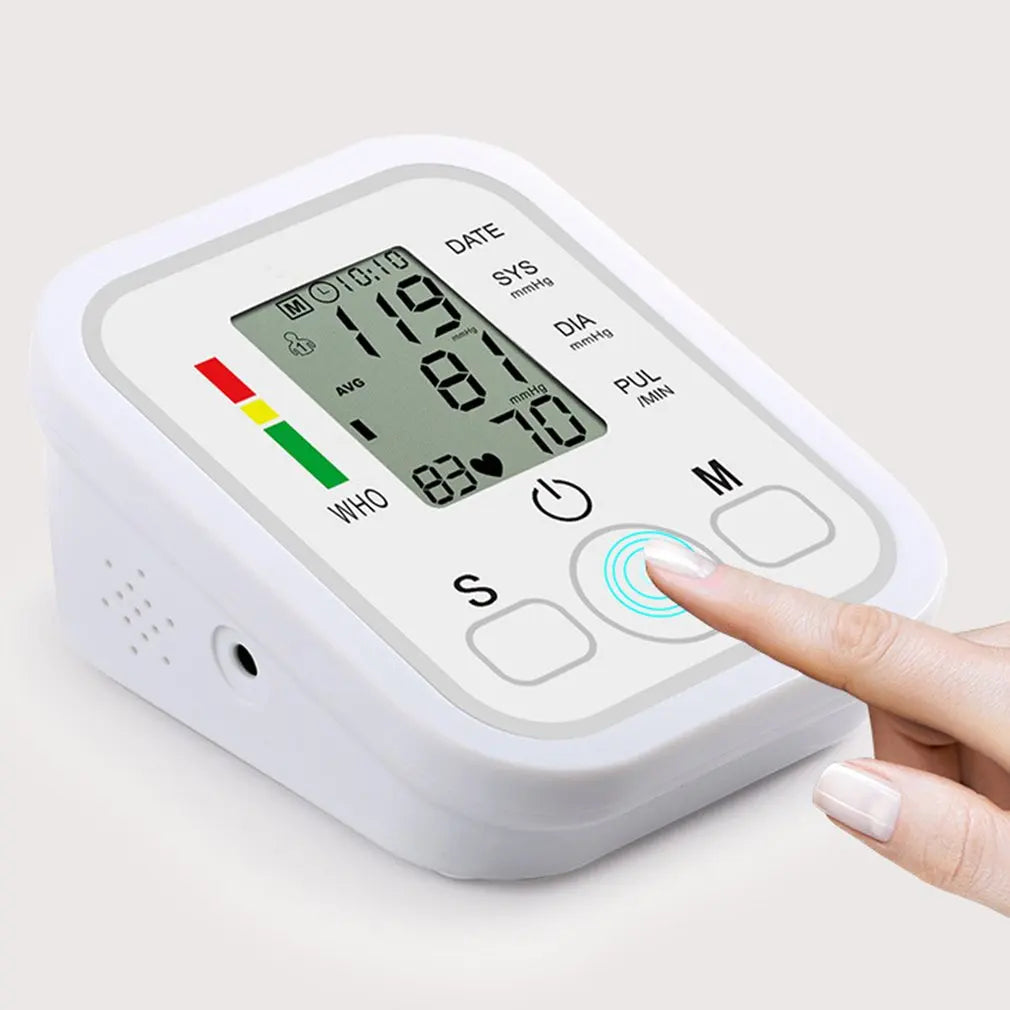 Automatic Digital Arm Blood Pressure Monitor Tonometer Meter Sphygmomanometer LCD Portable Health Care Pulse Meter BP Monitor