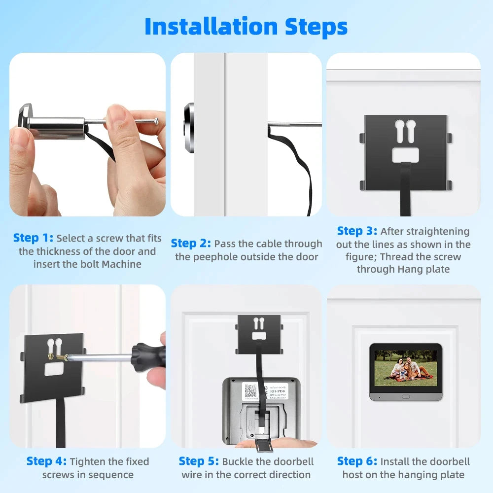 Digital Cat Eye Night Vision Video Doorbell Eye Camera 4.3'' Visual Peephole Camera PIR Surveillance Monitor Viewer Danmini S30