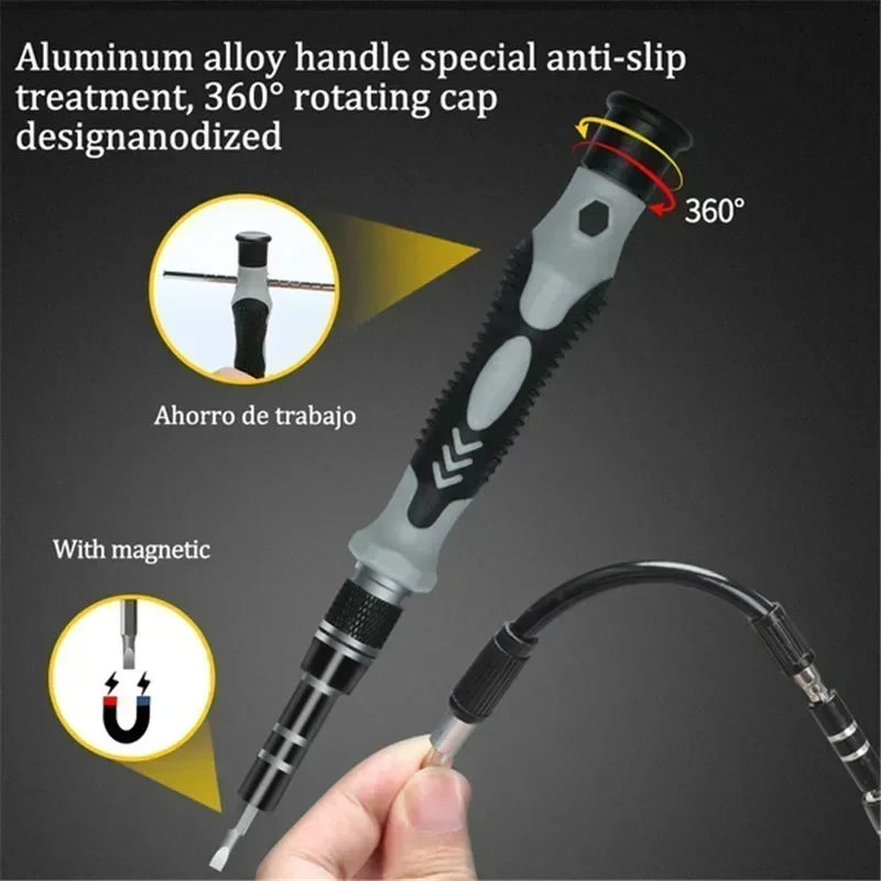 TINSOL 115 in 1 Multifunctional Magnetic Screwdriver Set Screw Driver Bits PC Computer Phone Watch Repair Hardware Tool Kit