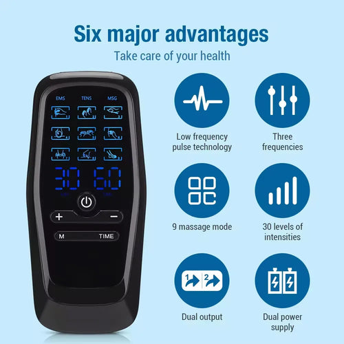 TENS Muscle Stimulator: Portable Electric Massager for Muscle Relief Body Shaping Massage Equipment Tidesmit