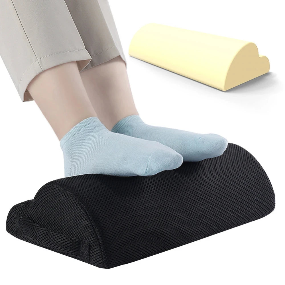 Memory Foam Under Desk Foot Rest - Ergonomic Support with Washable Cover Body Shaping Massage Equipment Tidesmit