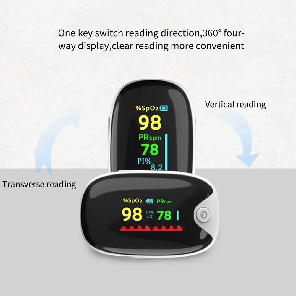 Oxygen Saturation Meter Pulse Meter Finger Clip Pulse Oximeter Digital Fingertip Pulse Oximeter Blood Pressure Monitor