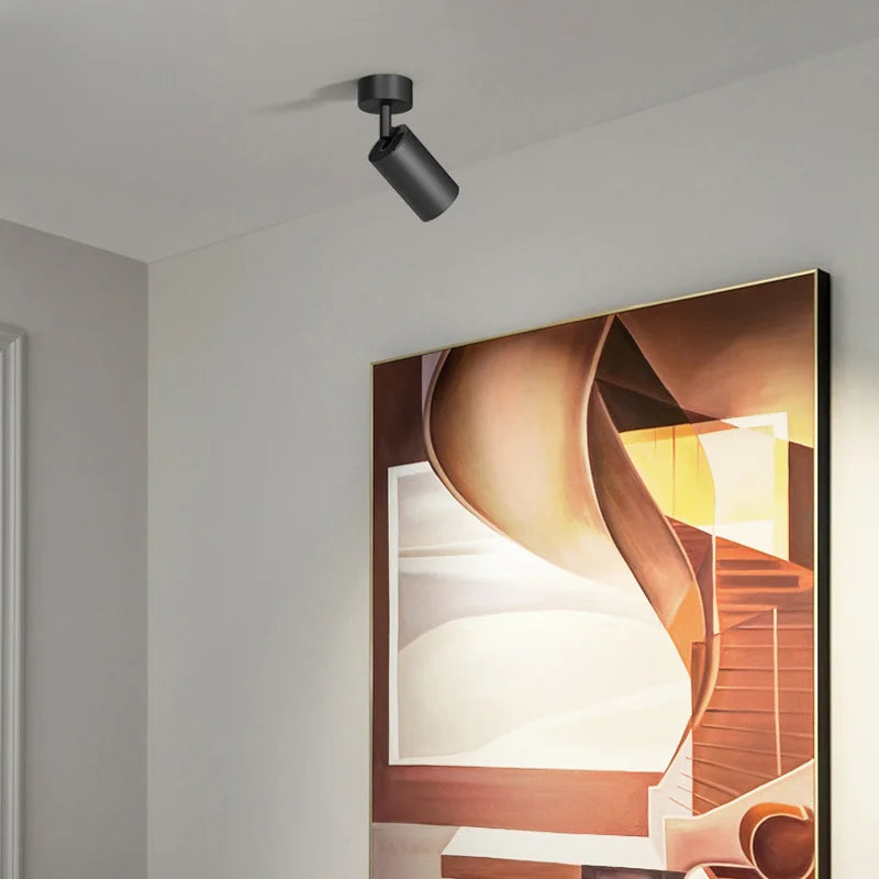 Led Spotlights 85-265V Led Downlight Surface Mounted Spot Lamps Tricolor Indoor Lighting Fixture for Living Room Bedroom Kitchen