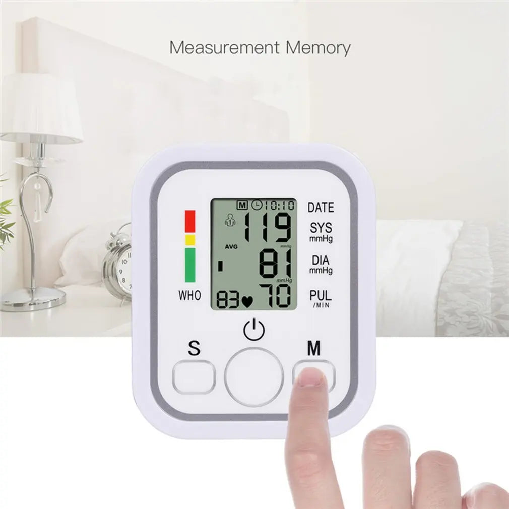 Medical Automatic Sphygmomanometer Digital Arm Wrist BP Blood Pressure Monitor Tensiometer Tonometer Heart Rate Pulse Meter