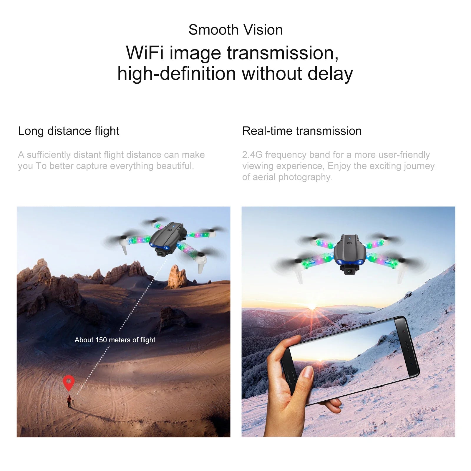 4K Camera Drone - Foldable RC Quadcopter with Obstacle Avoidance Tidesmit