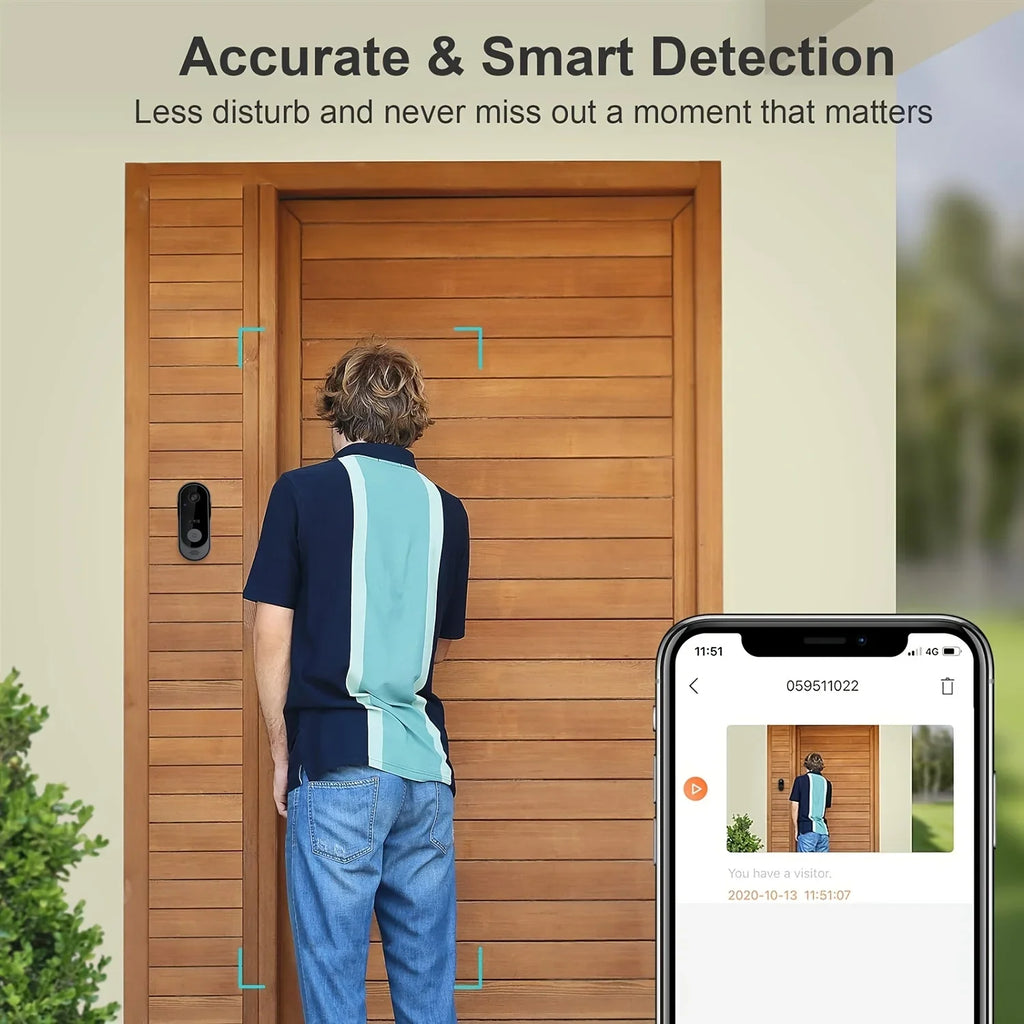 Tuya Doorbell With Camera Wireless Bundle Doorbell Smart Home WlFl HD Outdoor Phone Camera Security Video Intercom Night Vision