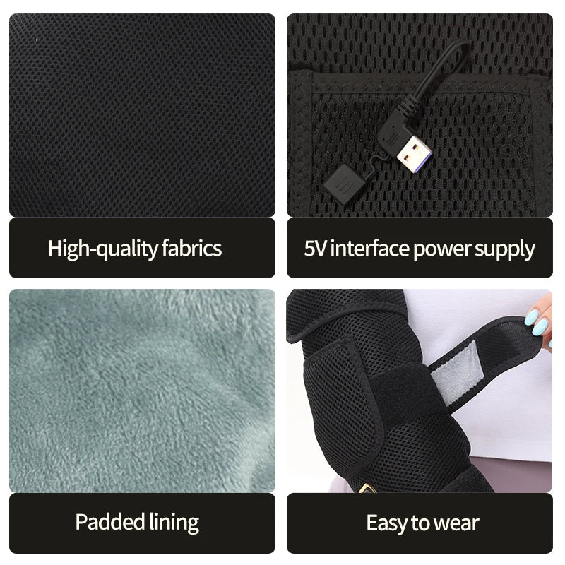 Elbow Massager with Heat & Vibration Therapy - Portable Pain Relief Relaxation Treatment Tidesmit