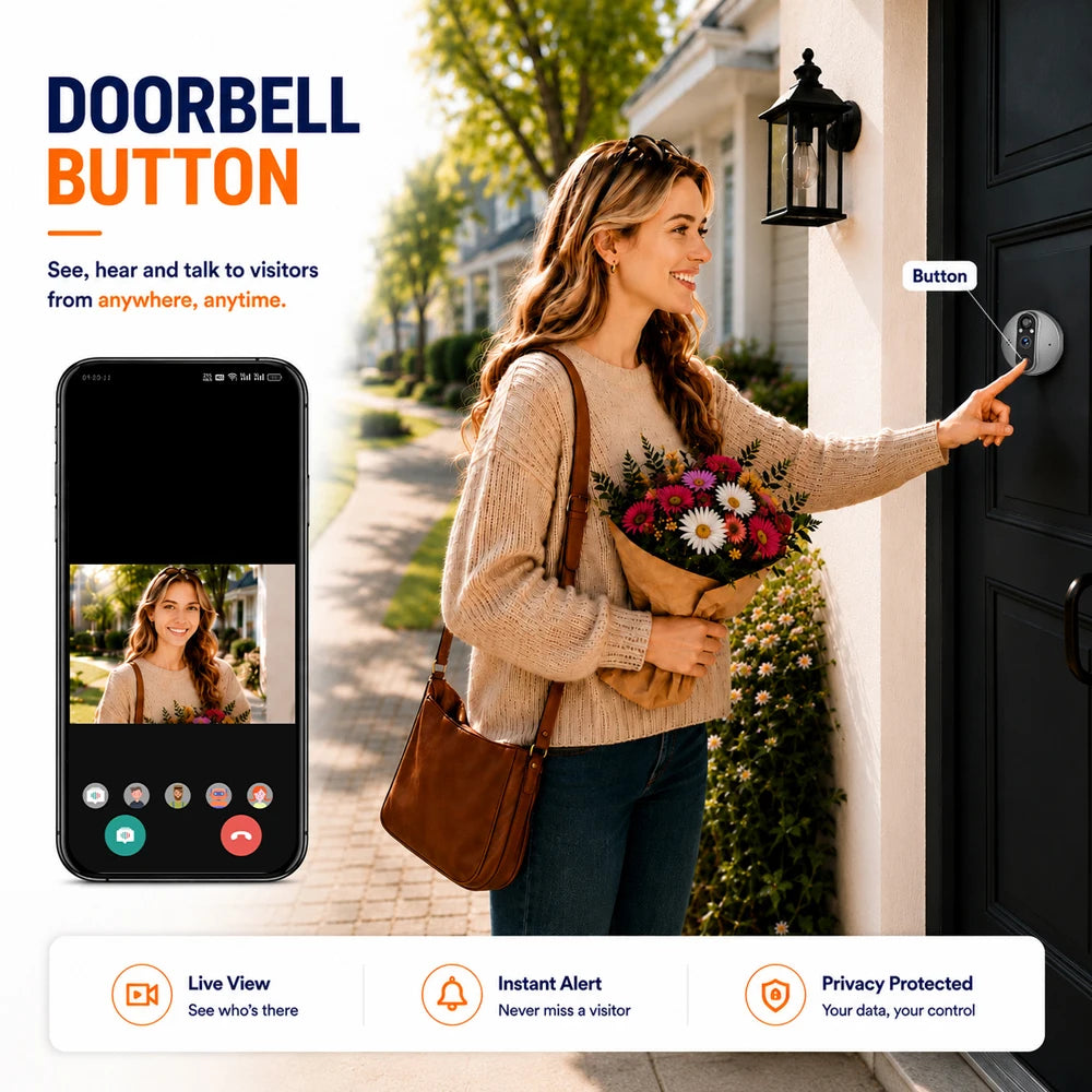 3MP Wi-Fi Tuya SmartLife Battery Powered 940nm No Visible Light Infrared Audio Video Door Eye Digital Viewer PIR Doorbell Camera