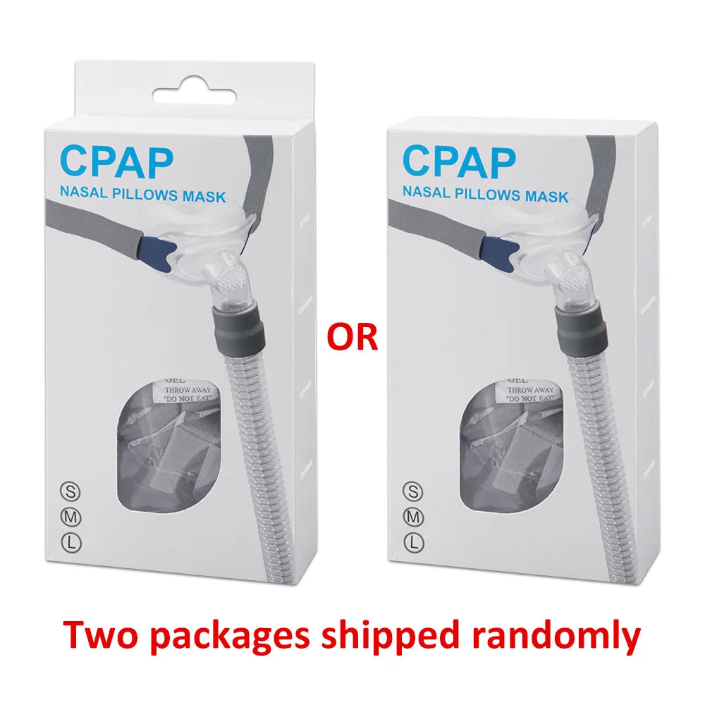 Cpap Nasal Pillows Mask Universal Sleep Apnea Nasal Mask With Headgear For Cpap&Bipap Mask With S/M/L 3 Sizes Silicone Cushions