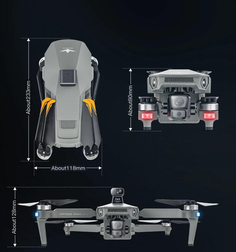 4K GPS Drone with 3-Axis Gimbal & Obstacle Avoidance | KF100 MAX Tidesmit
