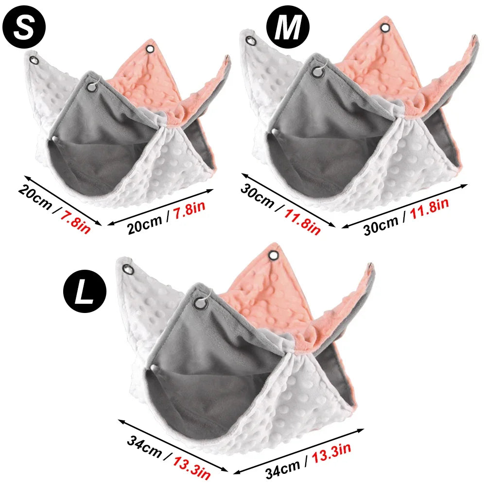 Warm double-thick pet hammock for guinea pigs or squirrels. Soft plush contrast cage bed in S, M, L sizes.