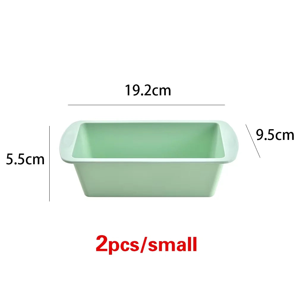 Mint green silicone air fryer baking tray, small 19.2 x 9.5 cm.