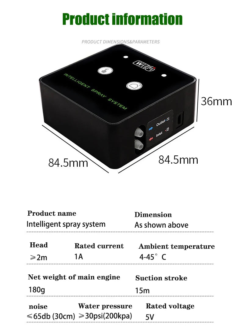 WiFi Rainforest Sprayer Control Automatic Mist Timing Spray System Kit Touch Screen Irrigation Timer Reptile Sprayer Humidifier
