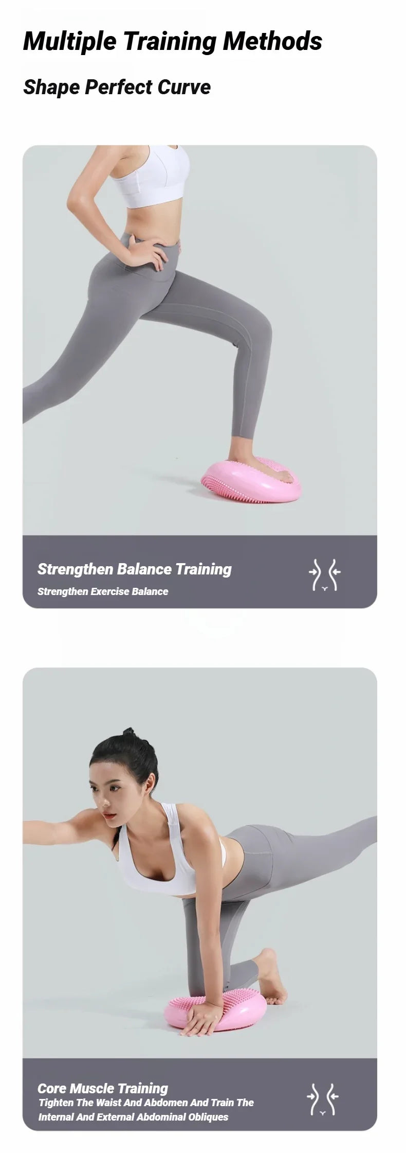 Inflatable Balance Cushion Thickened Explosion-Proof Soft For Yoga Massage Workout Pad Seat Ball