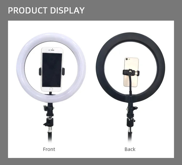 10 Inch LED Ring Light with Phone Holder - Adjustable Studio Lighting Tidesmit