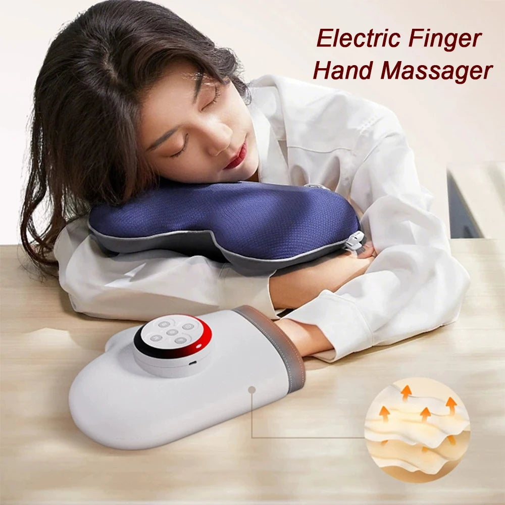 Electric Hand Massager with Heat and Air Compression - Tidesmit White Relaxation Treatment Tidesmit