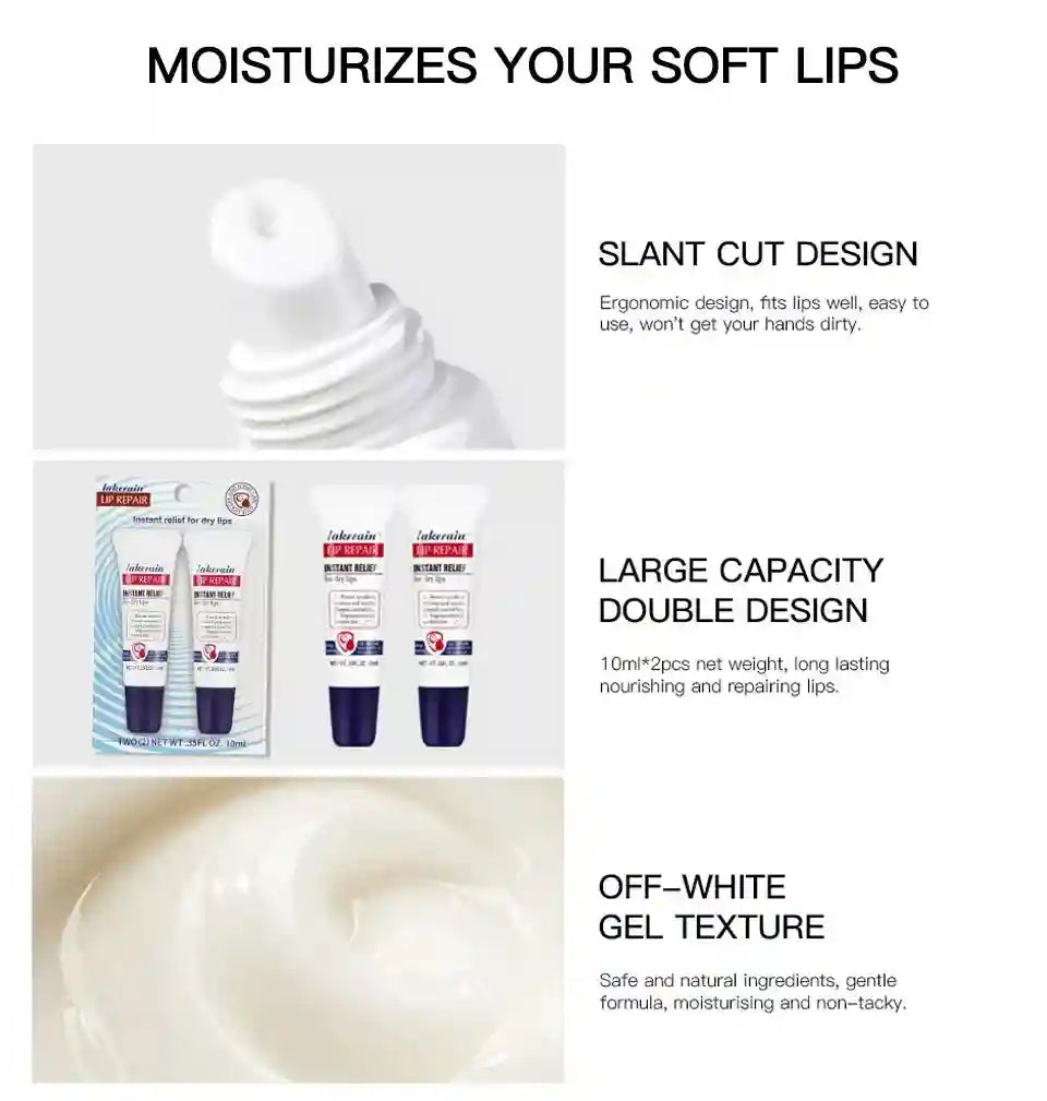 Lip Repair Gel 2pcs - Deep Moisturizing Balm for Dry Lips Lip Care Tidesmit