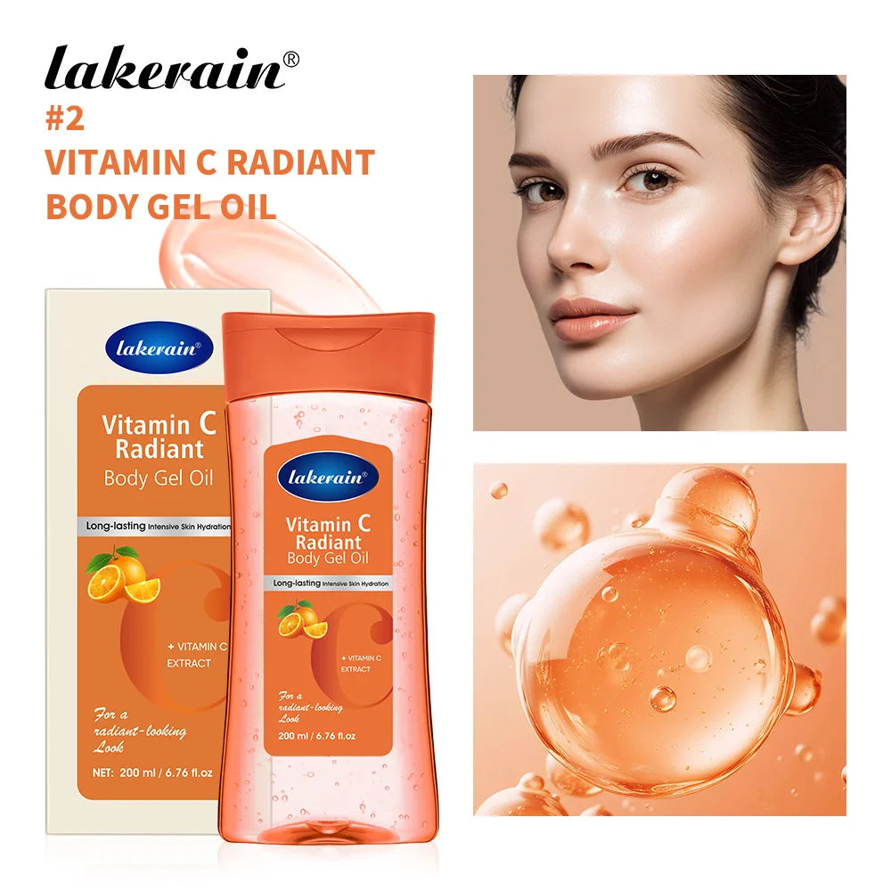 Vitamin C Turmeric Radiant Body Gel Oil Soften Dry Skin Radiant Finish Body Oil Nourishing Moisturizing Body Care Non-Greasy