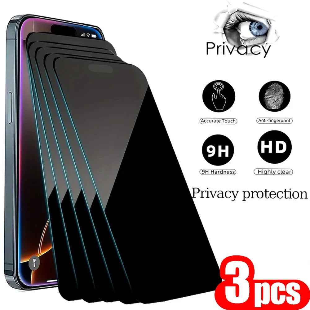 Xiaomi Privacy Screen Protector 3-Pack - 9H Tempered Glass Anti-Spy 3PCS Anti Spy Tidesmit