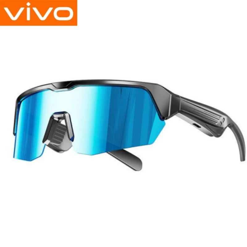 Bluetooth Cycling Sunglasses with Spatial Audio - Tidesmit Black Blue Tidesmit
