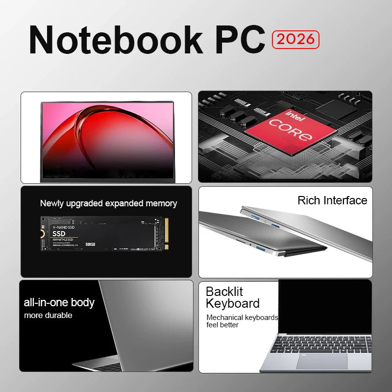 Hot Sale 15.6" Laptop Computer PC intel i9 10980HK/9900U Laptops 16GB RAM 1TB SSD Windows 11 Pro 4K HD Portable Laptop Notebook