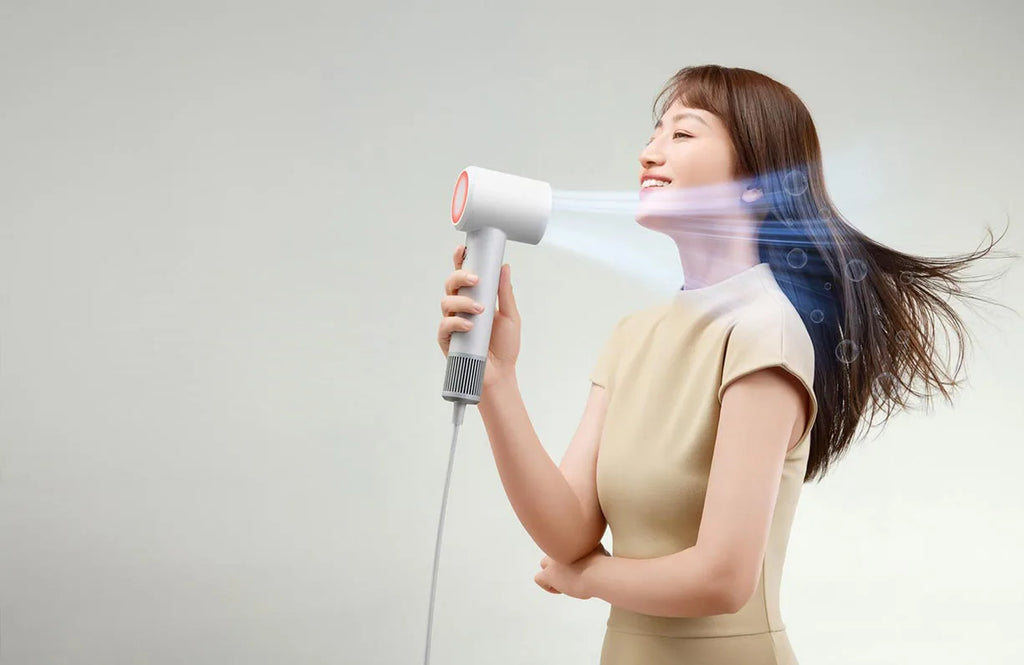 White MIJIA H501SE high-speed hair dryer with negative ions for fast, professional hair drying.