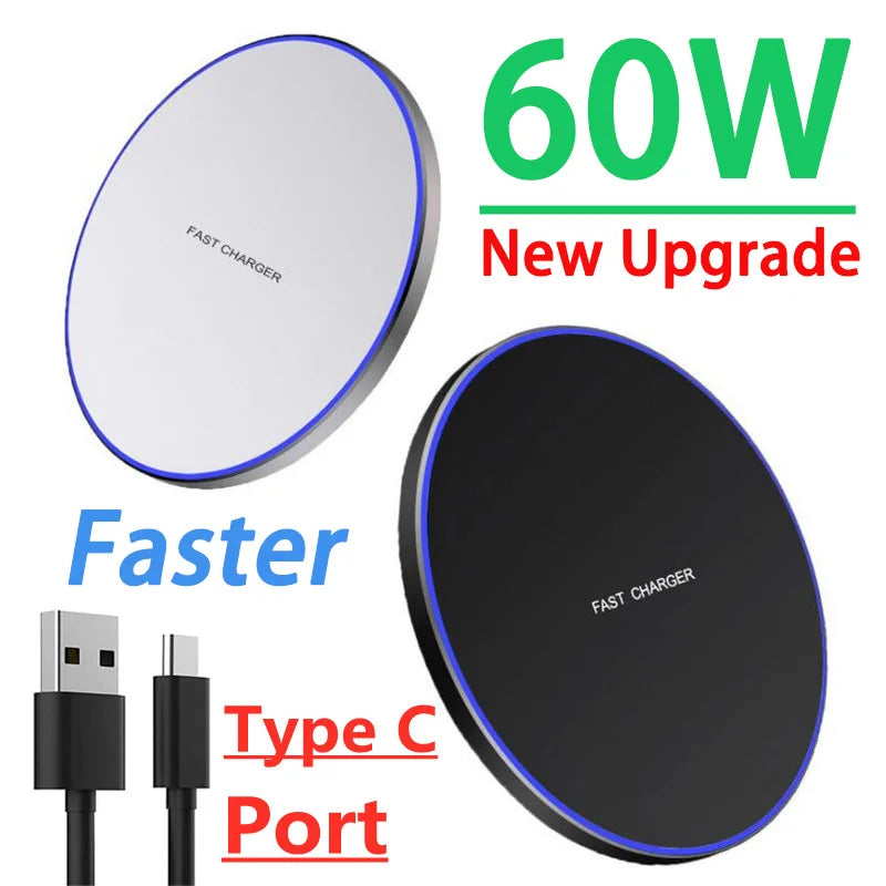 60W Fast Wireless Charger Dock | Qi Certified & MagSafe Compatible Tidesmit