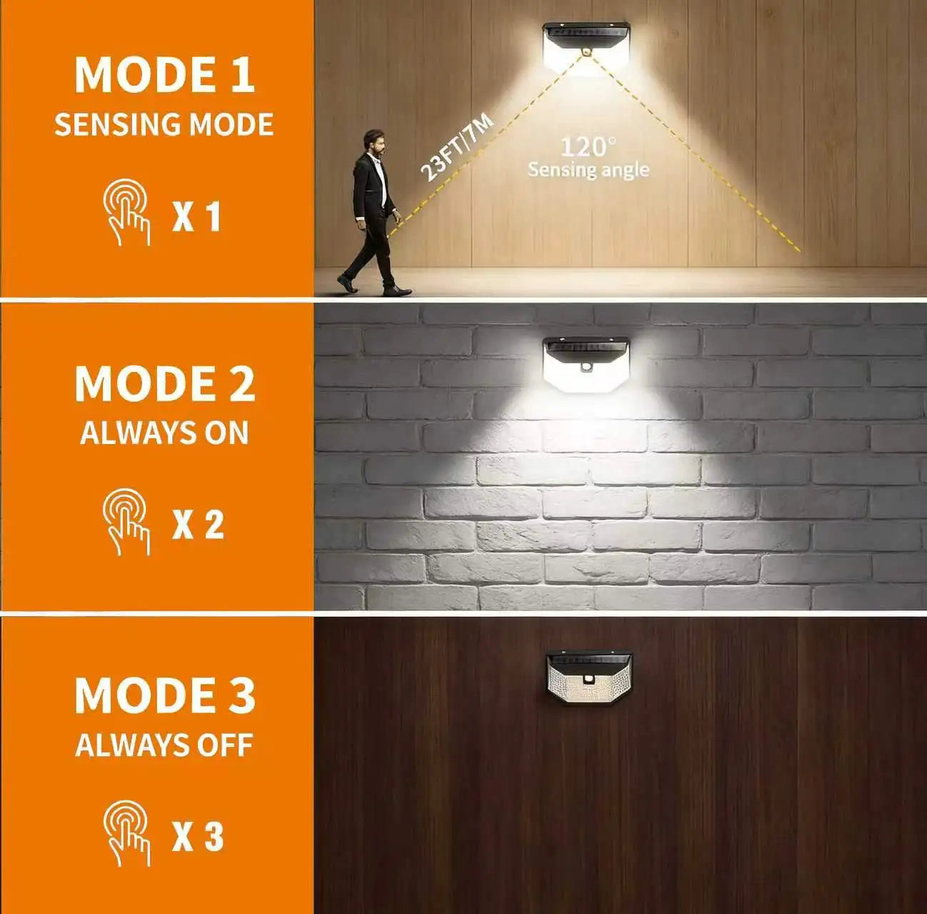 300 LED Solar Outdoor Lights 270° Wide Angle Motion Sensor Security Wall Lamp IP65 Waterproof for Garden
