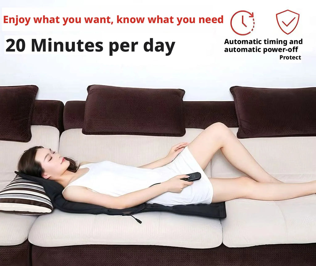 Heated Electric Massage Cushion for Car - Portable Muscle Relief Massage Cushion Tidesmit