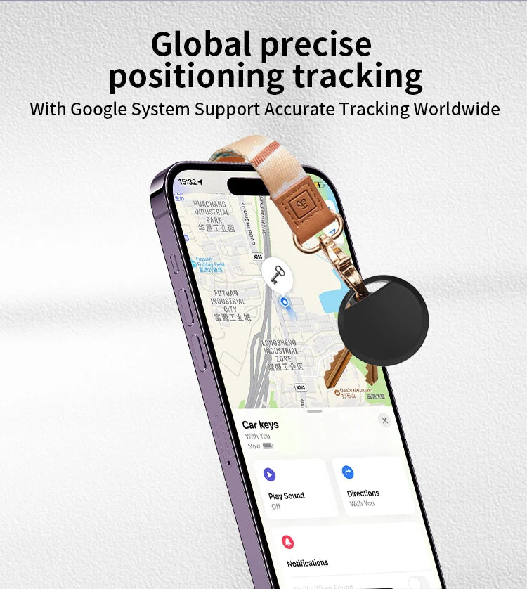 Bluetooth GPS Tracker Key Finder - Android Compatible 4 Pack Black Tidesmit