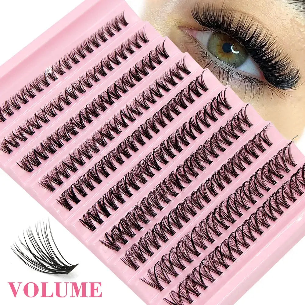 Big Capacity Super Bunch DIY Cluster Lashes 8-16mm Mix Charm Style Eyelashes Extension False Eyelash Makeup Tool Russian Volume False Eyelashes 200pcs 30D 0.07mm|8-16mm Mix Tidesmit