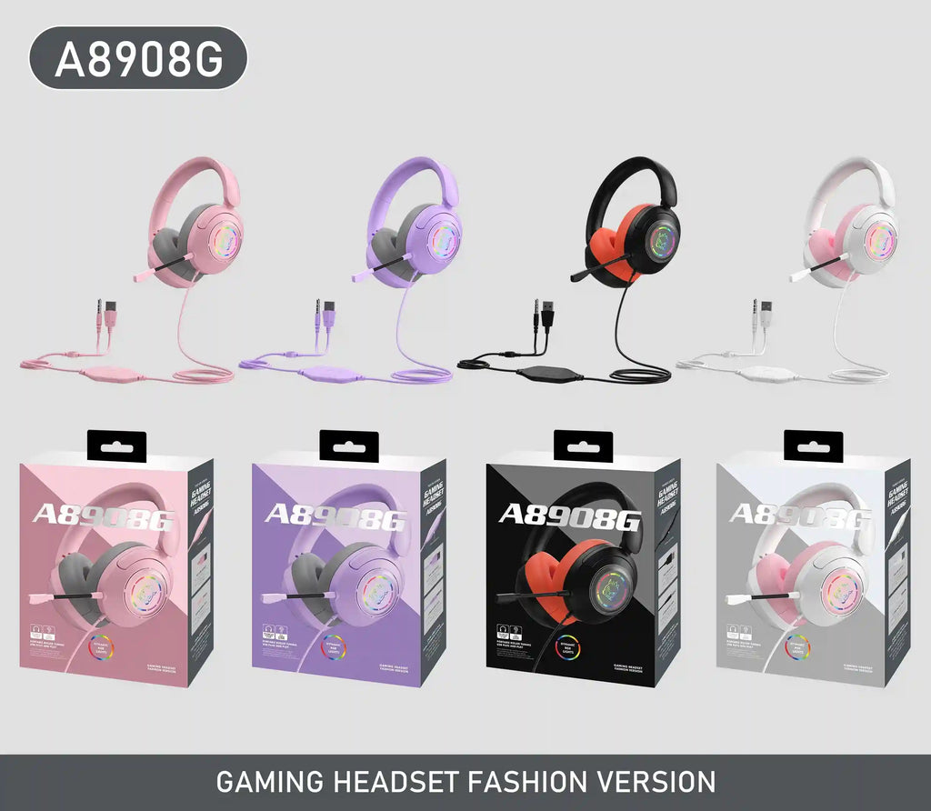 Wired Gaming Headset with Noise Cancelling Mic - Over-Ear Design Tidesmit