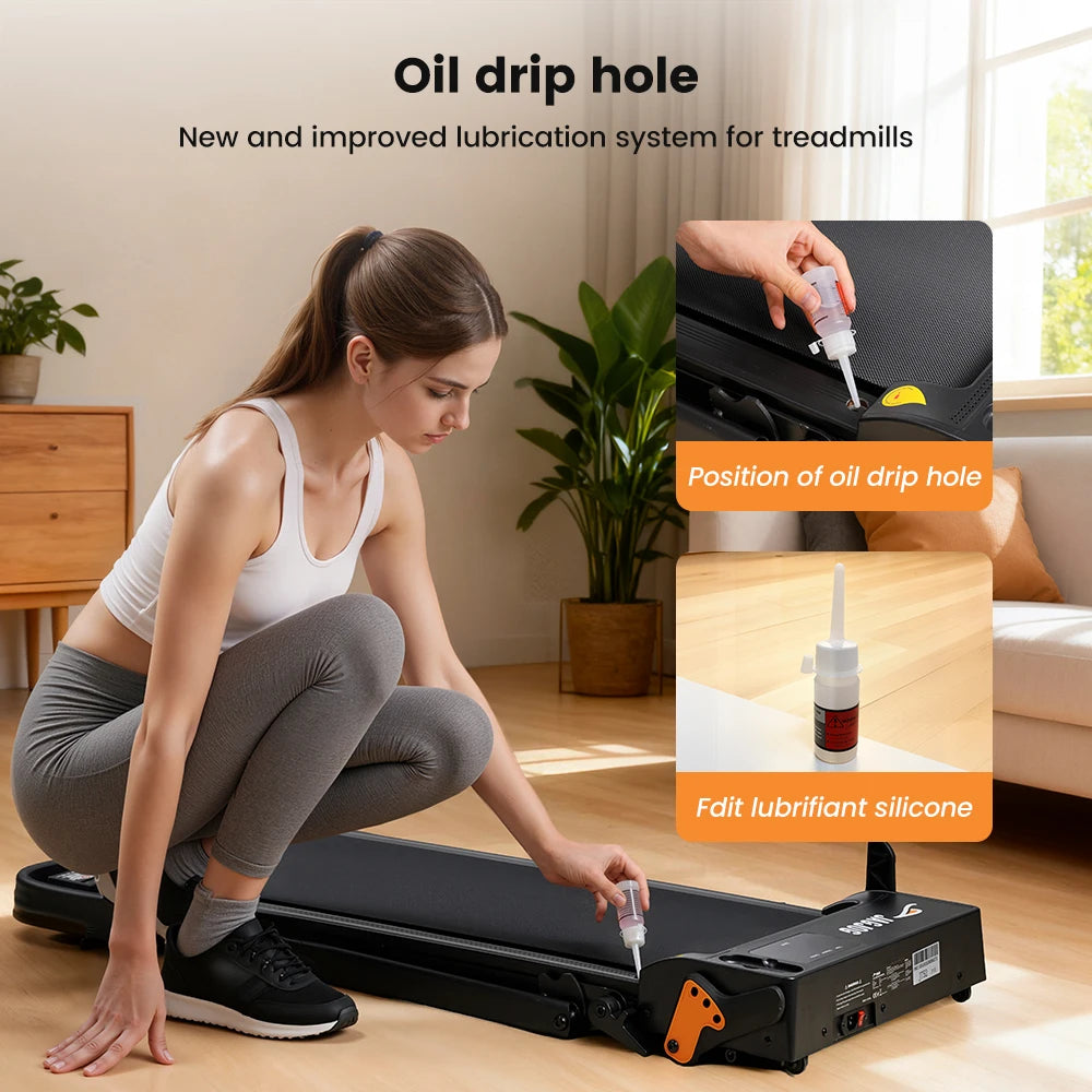 Formill FT51/FT50/FT52 Treadmill 2 In 1 Walking Running Treadmill 0.75-2.5HP Foldable Under Desk Treadmill38*95cm Running Area With Armrest LED Display Oil Drip Hole Indoor Home Gym Exercise Machine
