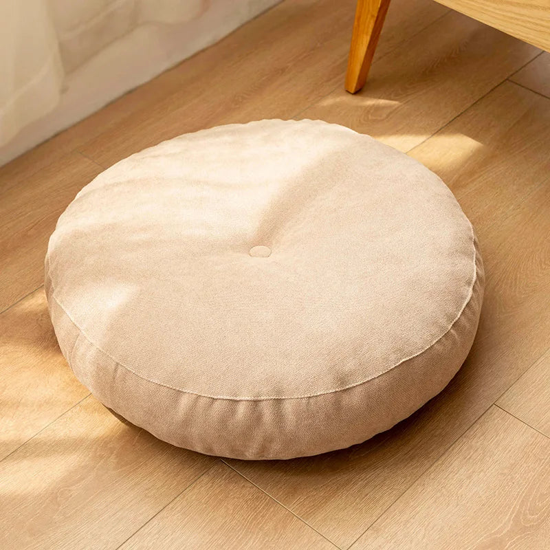 Inyahome Large Floor Cushions Round Seating Pillow for Adults Kids Tufted Thick Meditation Cushion for Yoga Living Room Tatami