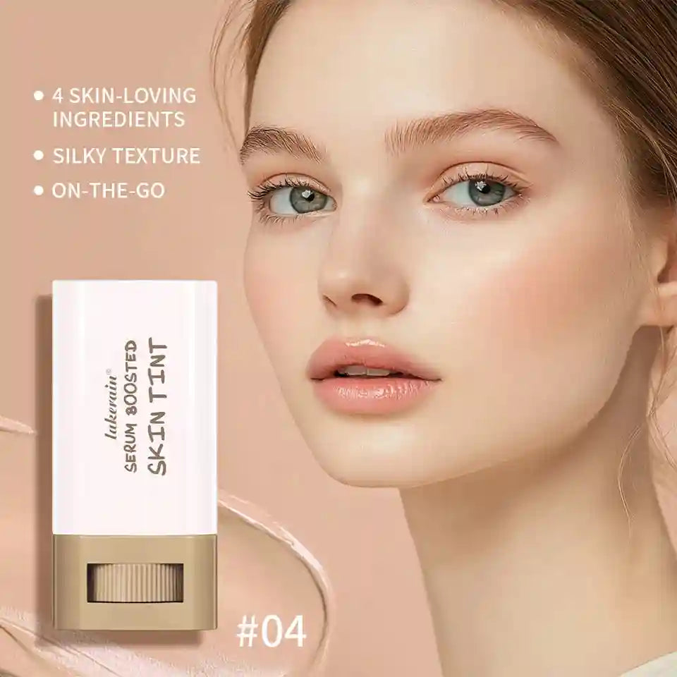 Tidesmit foundation stick serum balm texture close-up for moisturizing skin tint and natural even coverage