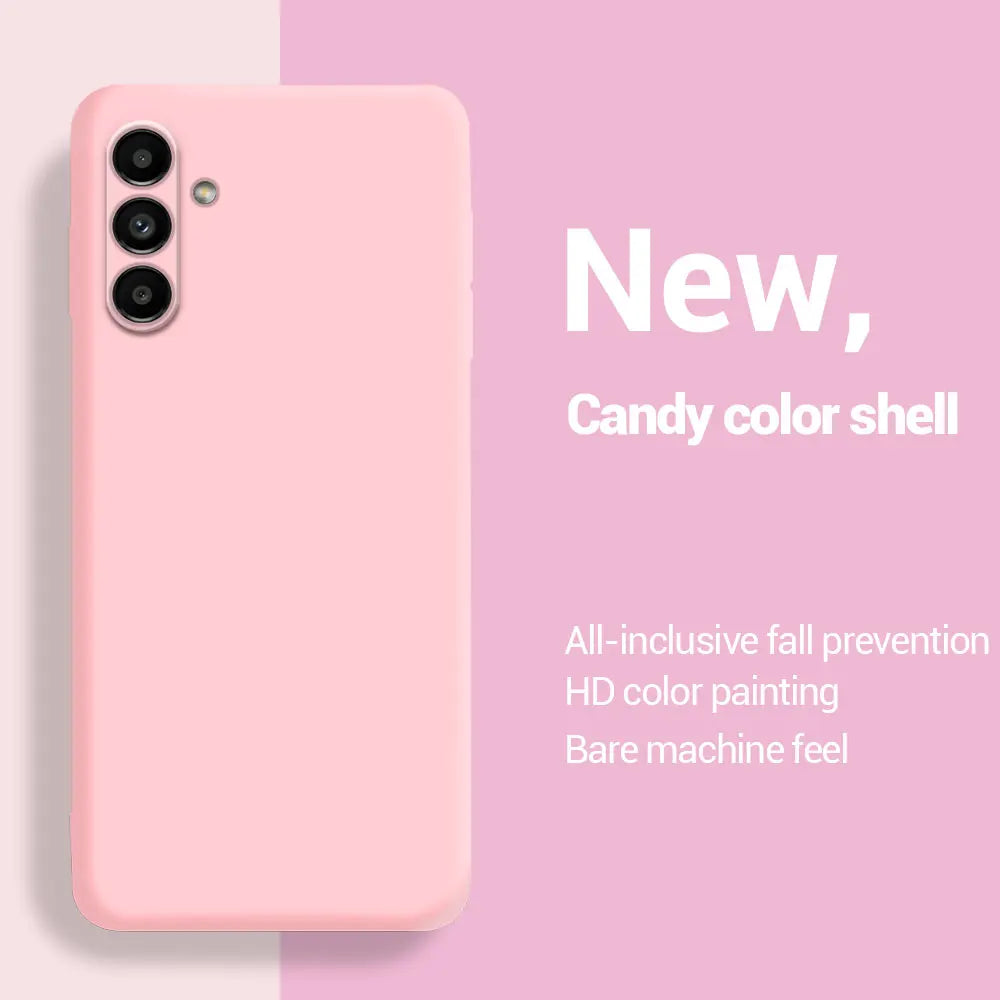 Samsung Galaxy A55 Silicone Case - Slim Shock-Absorbing Cover LightPink Tidesmit