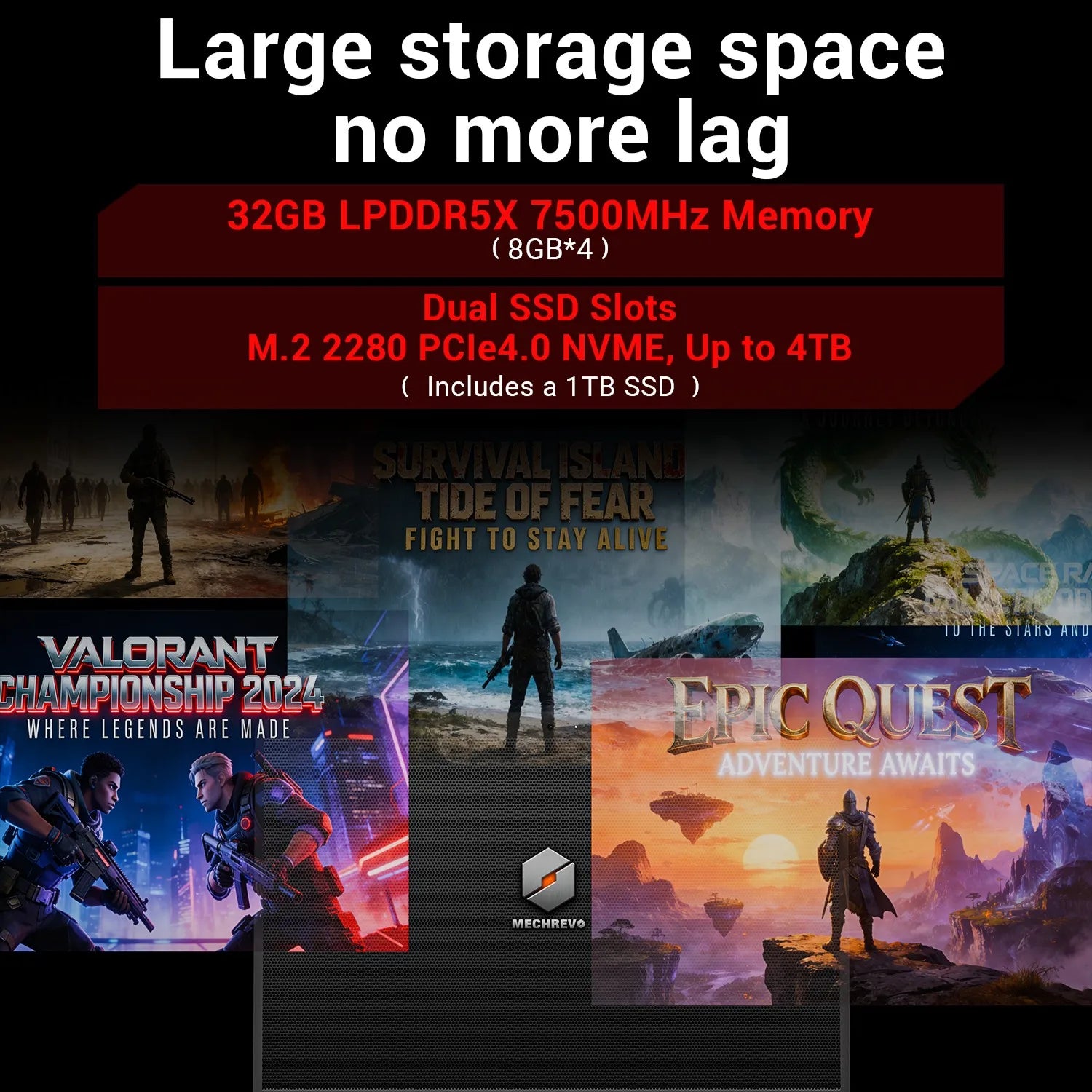 MECHREVO Forza 14X Pro 14" Laptop AMD Ryzen 7 H255 LPDDR5X 32GB RAM PCIe4 1TB SSD WiFi6 BT5.2 2.8K 120Hz Windows11 Computer