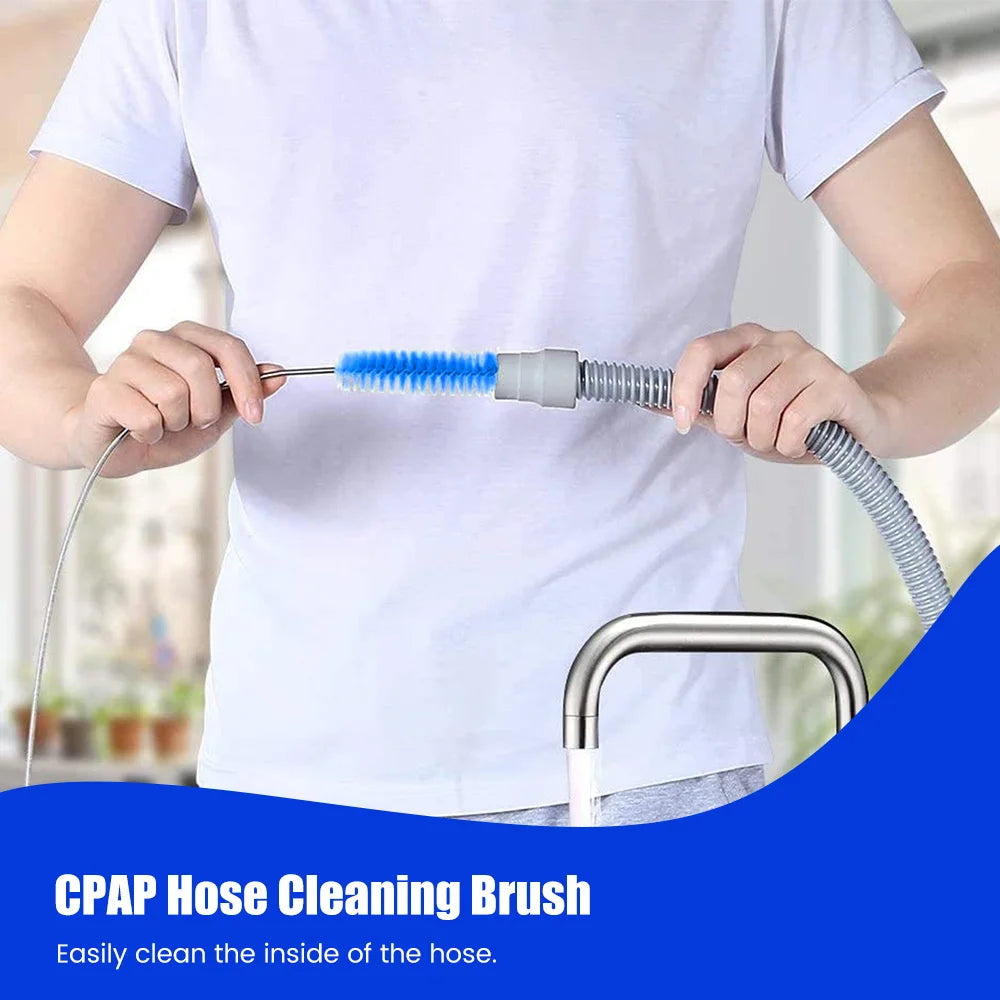4 Pack CPAP Cleaning Kit for Hose & Mask, with Cpap Hose Dryer, Collapsible Wash Basin & Hose Hanger, Universal Cleaning Brush