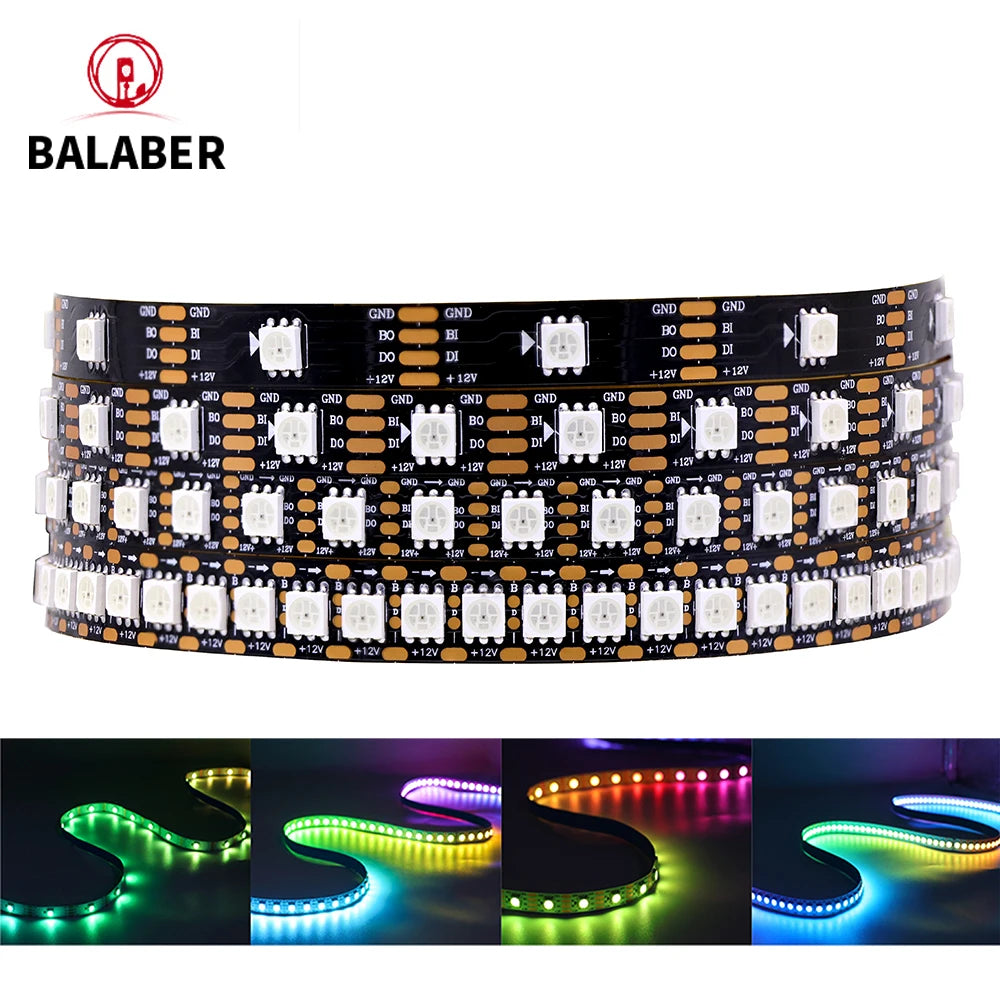 5m/roll WS2815 DC12V (WS2813/WS2812B) RGB LED Pixels Strip Light Individually Addressable LED Dual-Signal 30/60/144 Pixels/Led/m