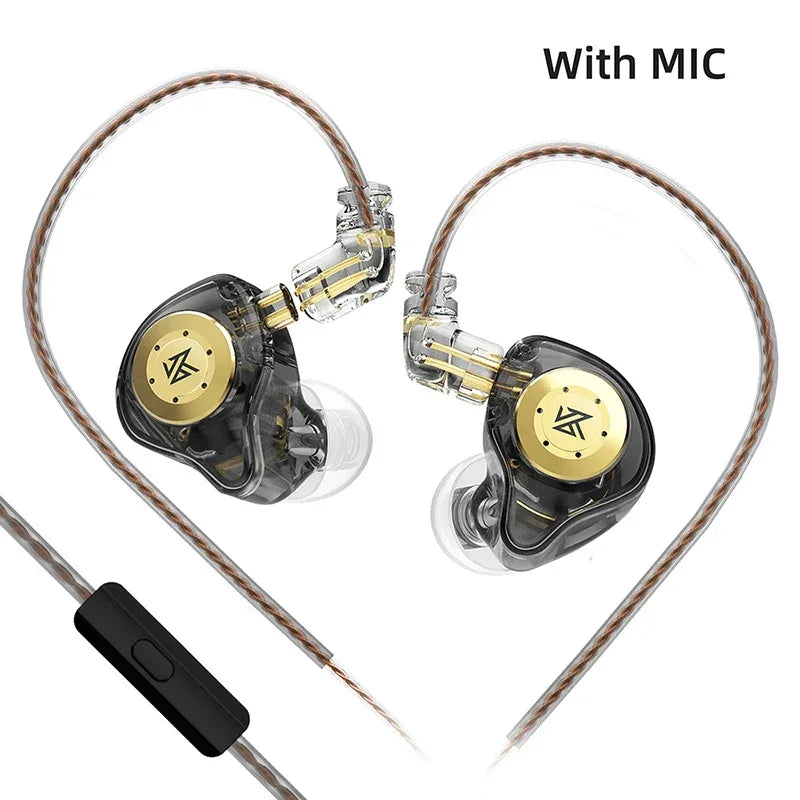 Dual Magnetic Bass In-Ear Monitors | Tidesmit High-Fidelity Wired Audio Black MIC Tidesmit