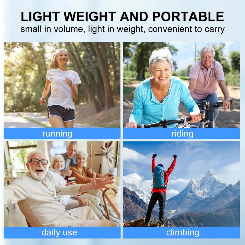 Pulse Oximeter Portable Strap Lanyard Blood Oxygen Saturation Monitor Digital LED Display Child Fingertip Oximetry use battery