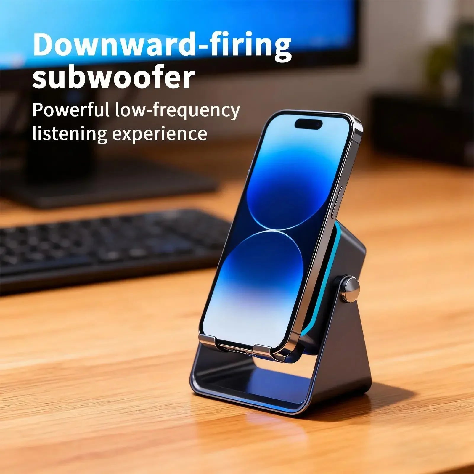 5 In 1 Auto Induction Bluetooth Speaker With 8 Modes RGB Light Portable Audio Device With Phone Holder Holiday Christmas Gift