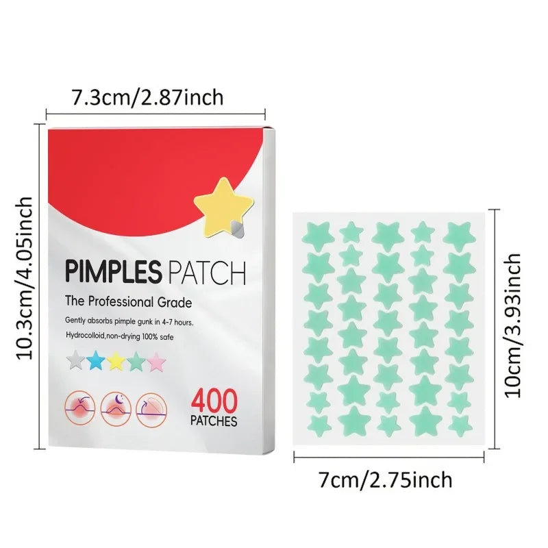 200/400pcs Acne Patches Invisible Pimple Cover for Face Oil Control Spot Treatment Cute Sticker for Covering Zits and Blemishes