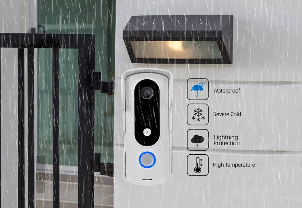 New 2 Wire Video Intercom System 7'' Color Touch Screen Tuya Wifi 1080P  Rainproof Call Panel IR Camera for Home Villa Buil