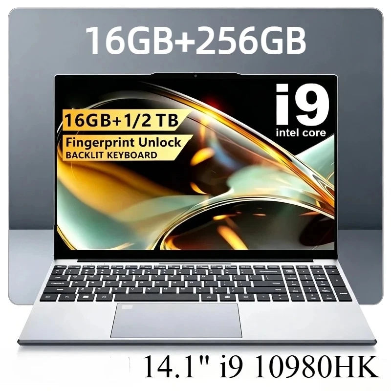 Intel i9-10980HK 14.1 Pro Notebook 8C16T 2.4-5.3GHz 16MB Cache 45W 32GB DDR4 2TB NVMe SSD Gaming Laptop Office Fast