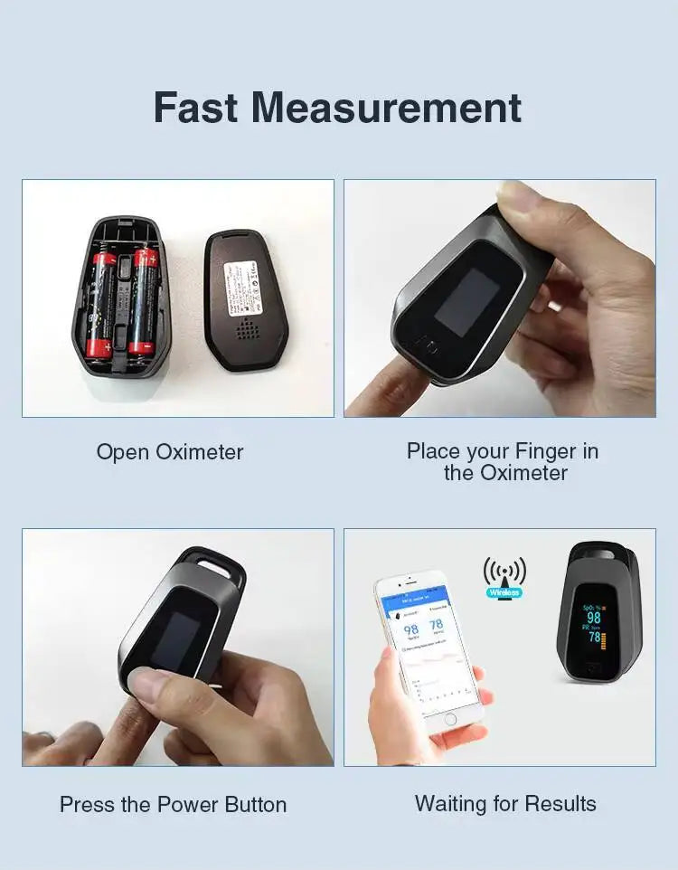JYouCare Bluetooth APP Control Wireless Saturation Portable spo2 PR fingertip Heart Rate Finger oximetro De Dedo pulse Oximeter