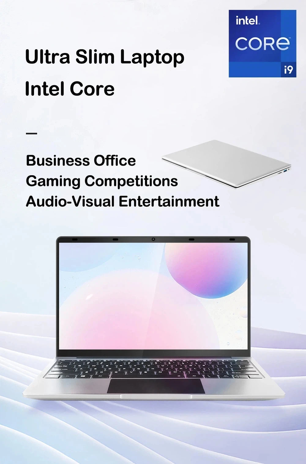 Practical 14.1 Inch Laptop Intel 4405U,120Hz Ultra-Clear IPS,32GB RAM 2TB SSD,5000mAh Backlit Keyboard