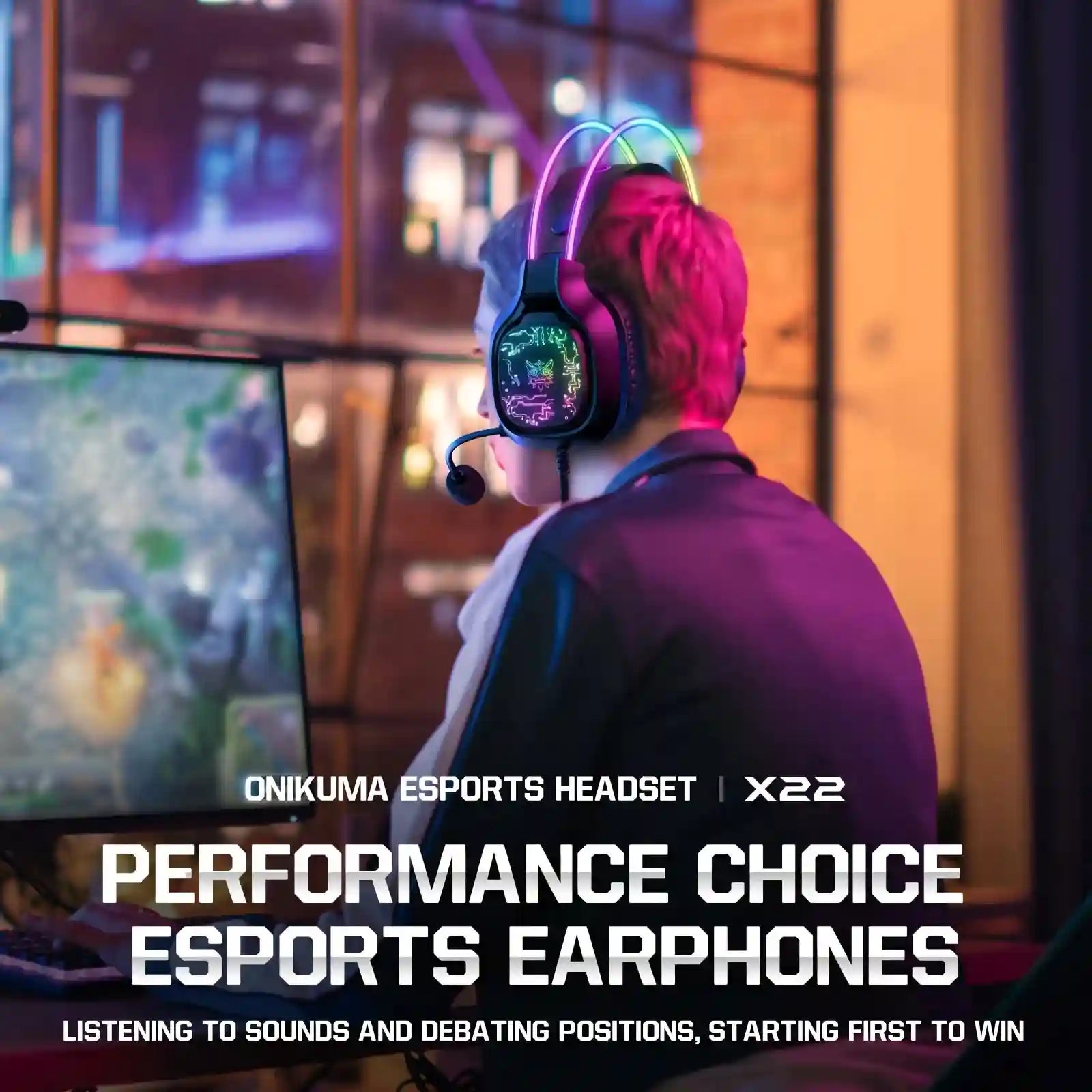Gaming Headset with Noise-Canceling Mic - Over-Ear PC Audio Tidesmit
